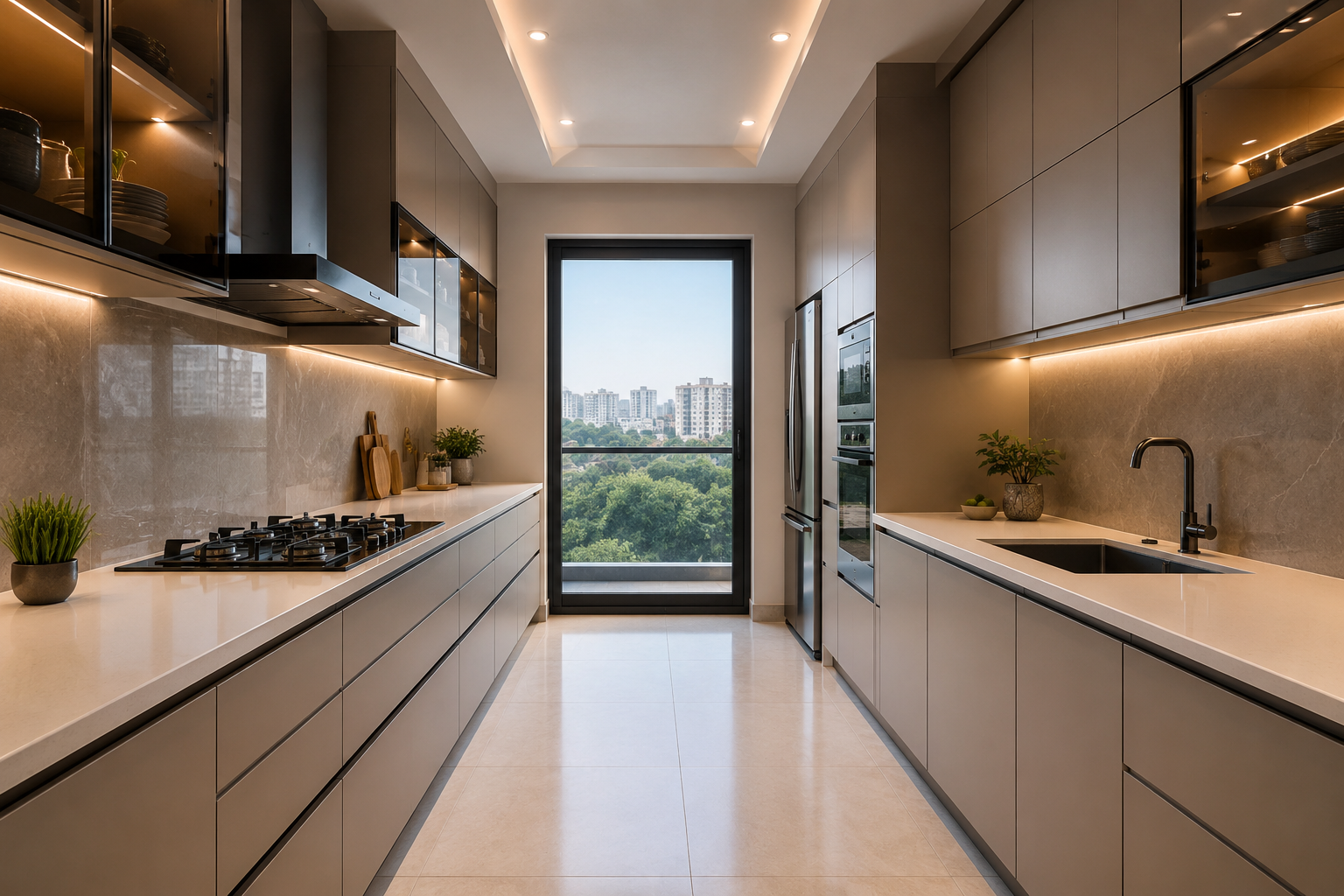 Parallel Modular Kitchen Designs for Stylish Urban Homes Smart Parallel Modular Kitchen Designs for Stylish Urban Homes